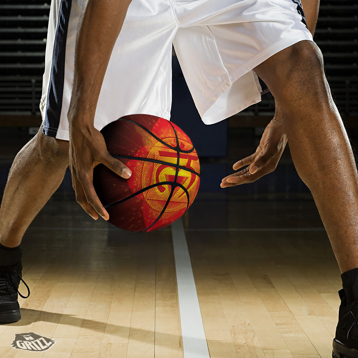 Spiritual Muladhara Chakra Print Basketball