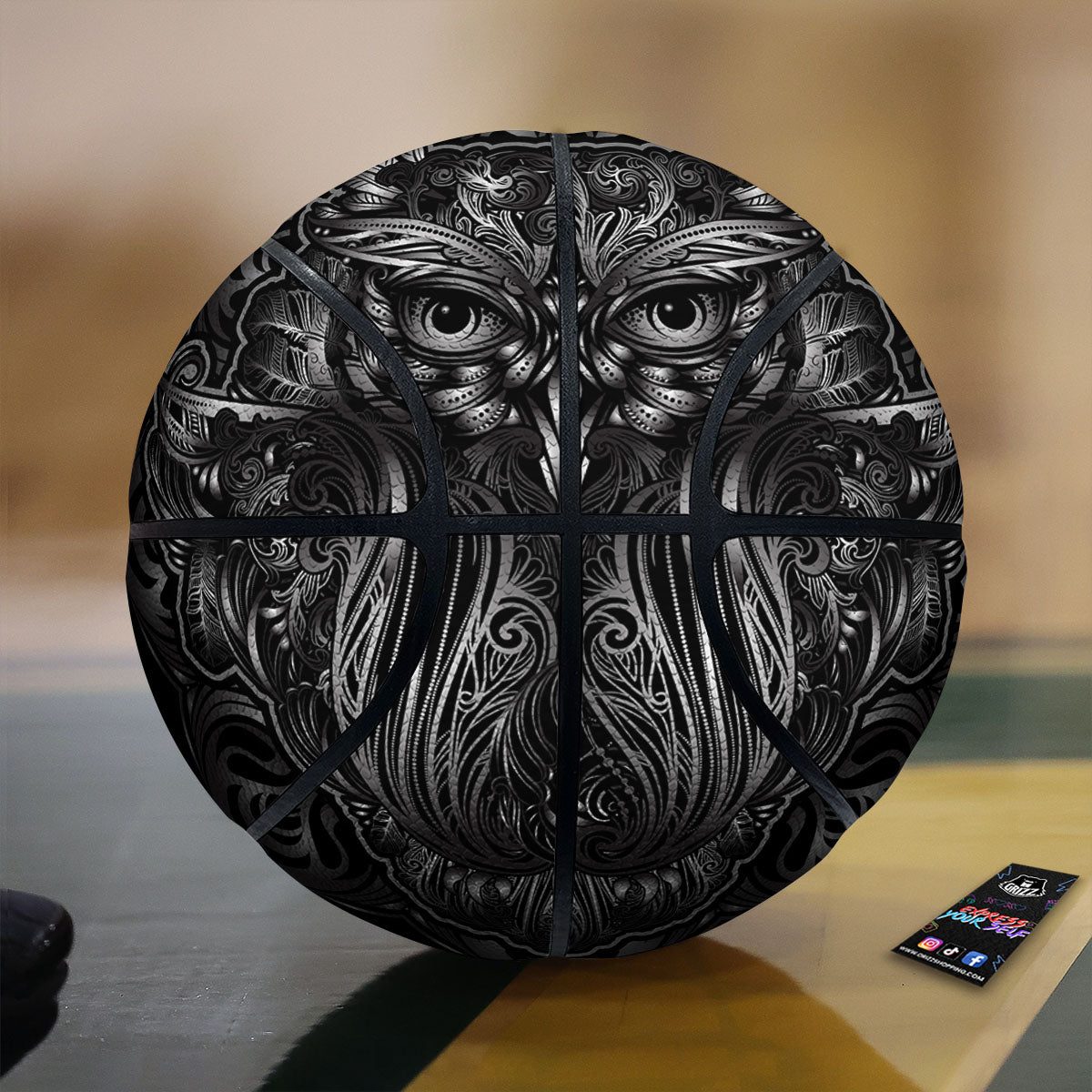 Striped USA Print Pattern Basketball