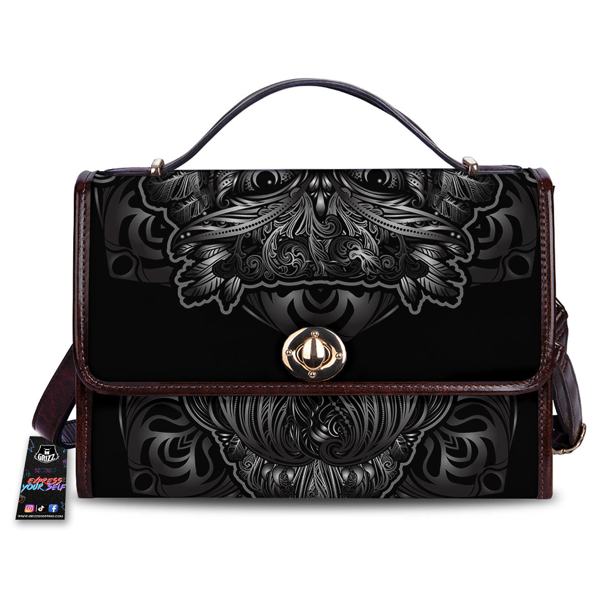 Spiritual Owl Sliver Print Women's Satchel Bag