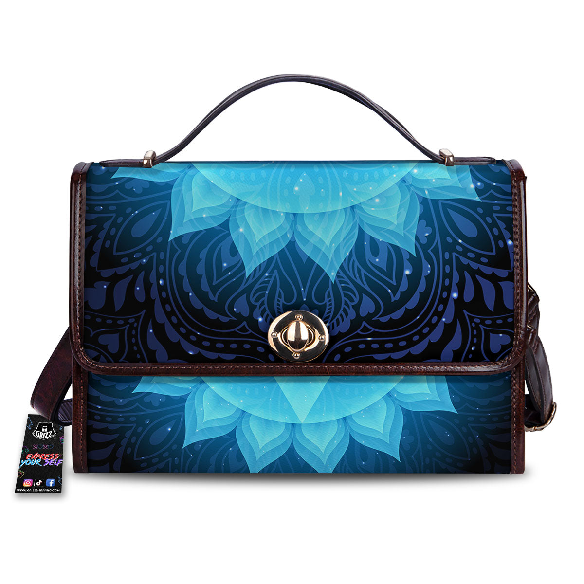 Spiritual Vishuddha Chakra Print Women's Satchel Bag