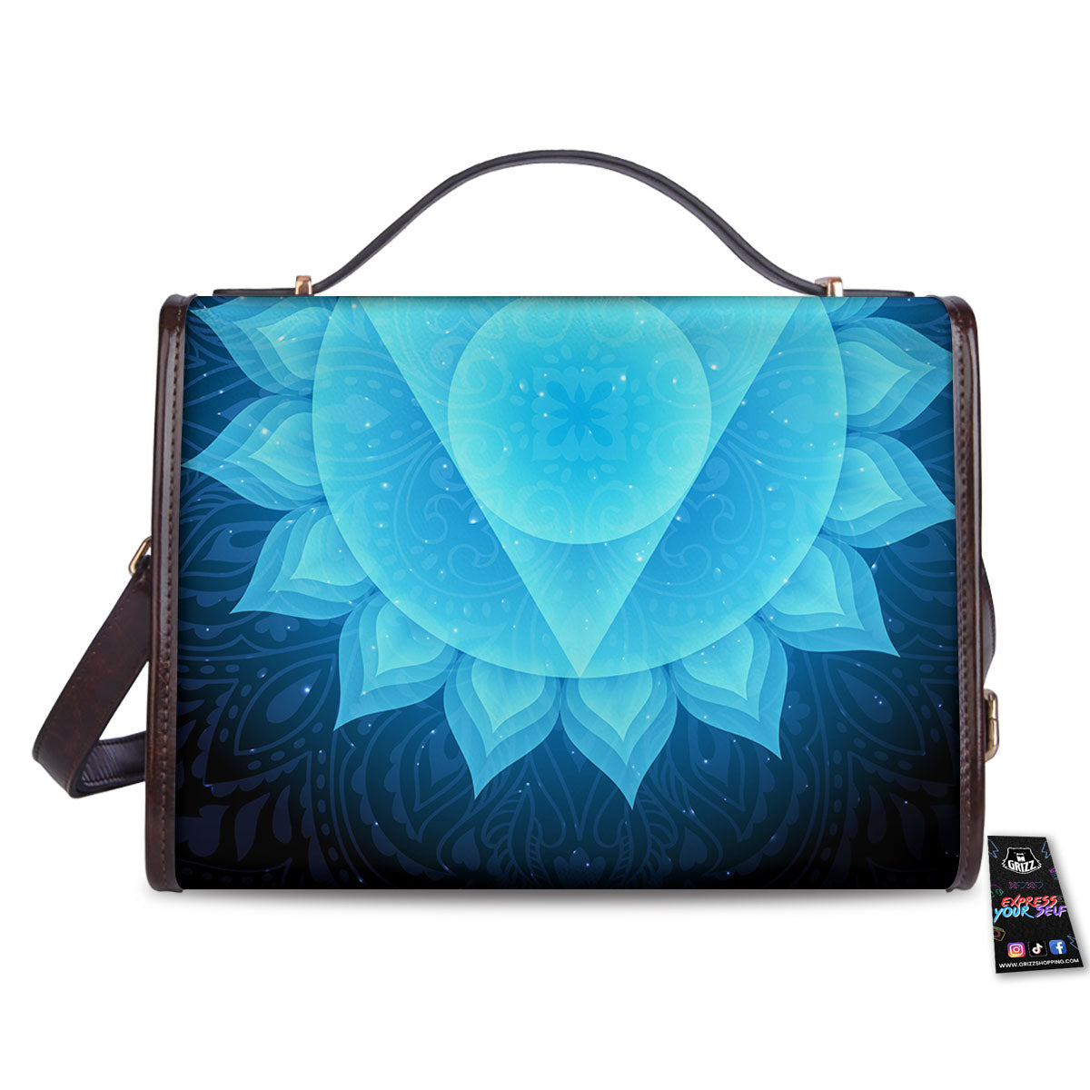 Spiritual Vishuddha Chakra Print Women's Satchel Bag