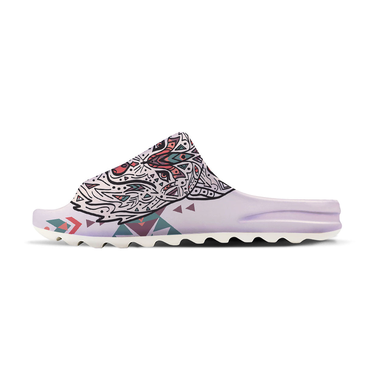 Spiritual Wolf Native American Print Sandals-grizzshop