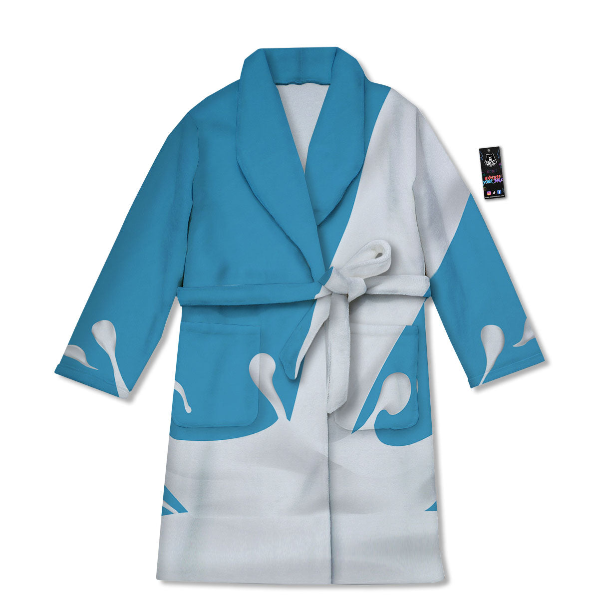 Splash Milk Print Bathrobe-grizzshop