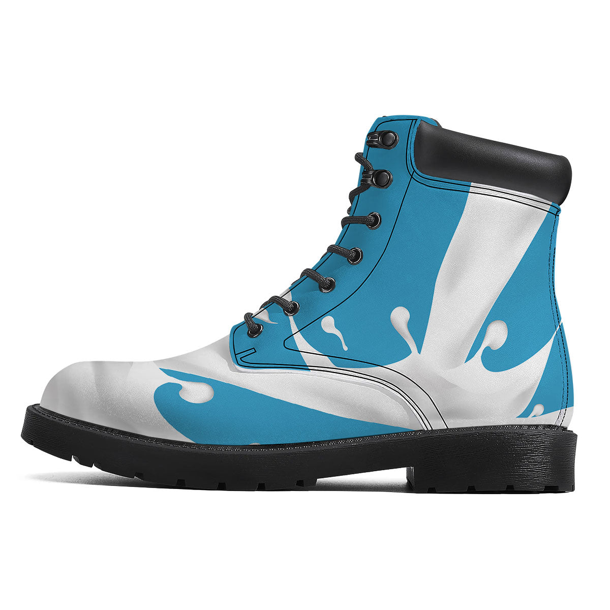 Splash Milk Print Boots-grizzshop