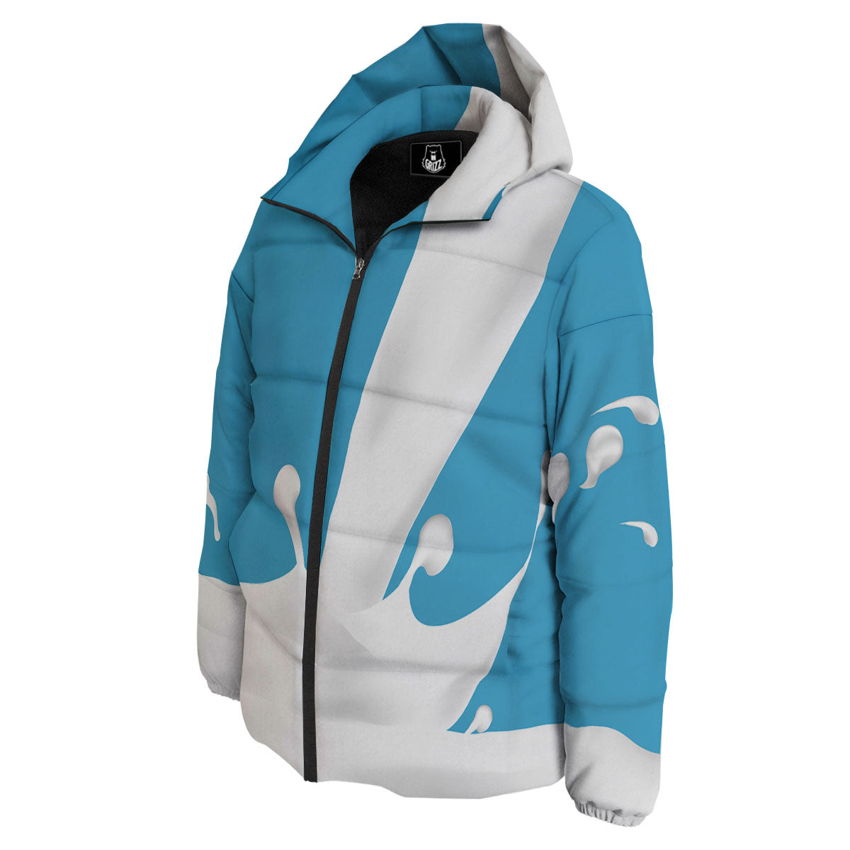 Splash Milk Print Down Jacket-grizzshop