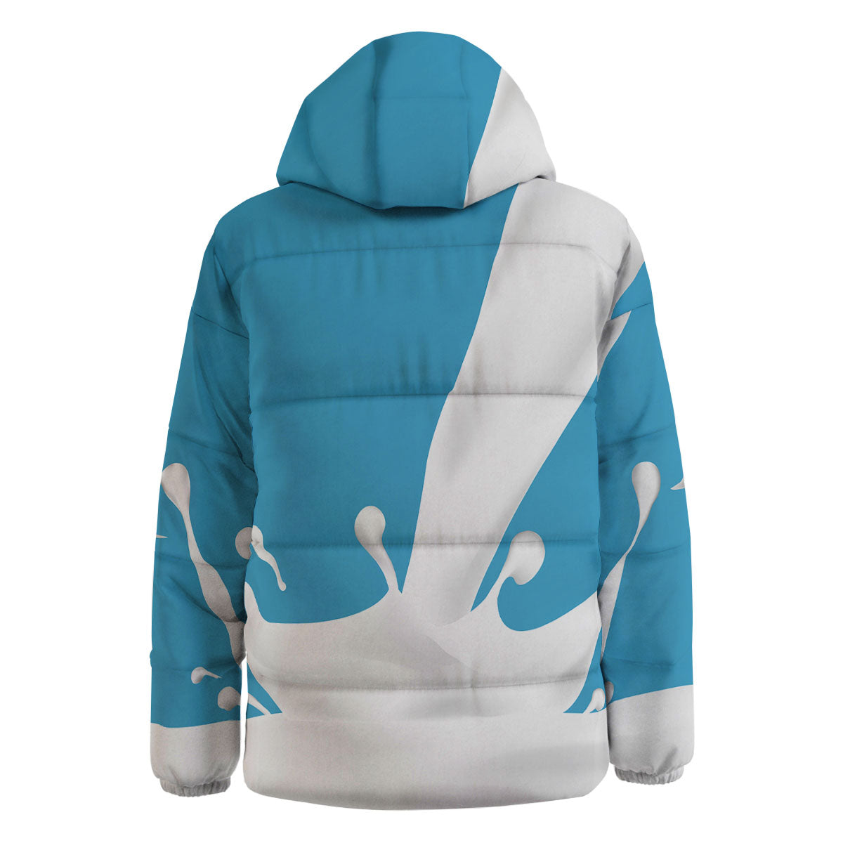 Splash Milk Print Down Jacket-grizzshop