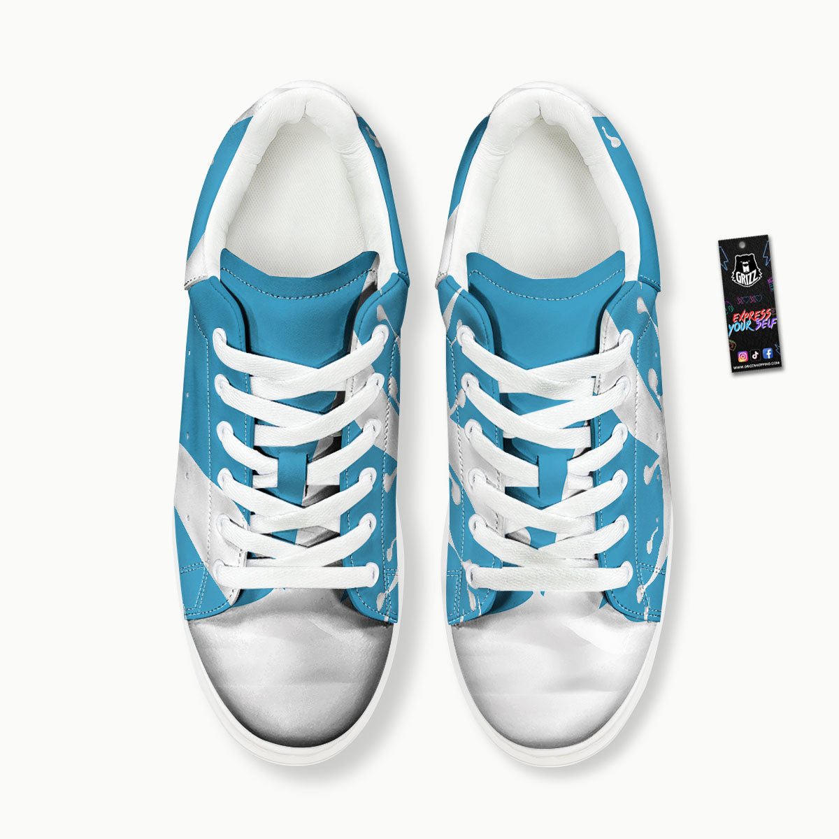 Splash Milk Print Platform Shoes-grizzshop