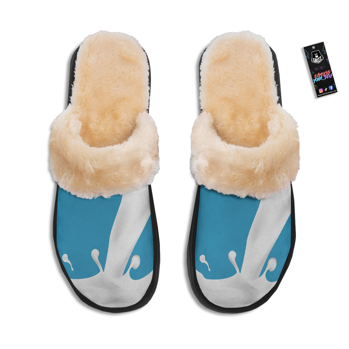 Splash Milk Print Slippers-grizzshop