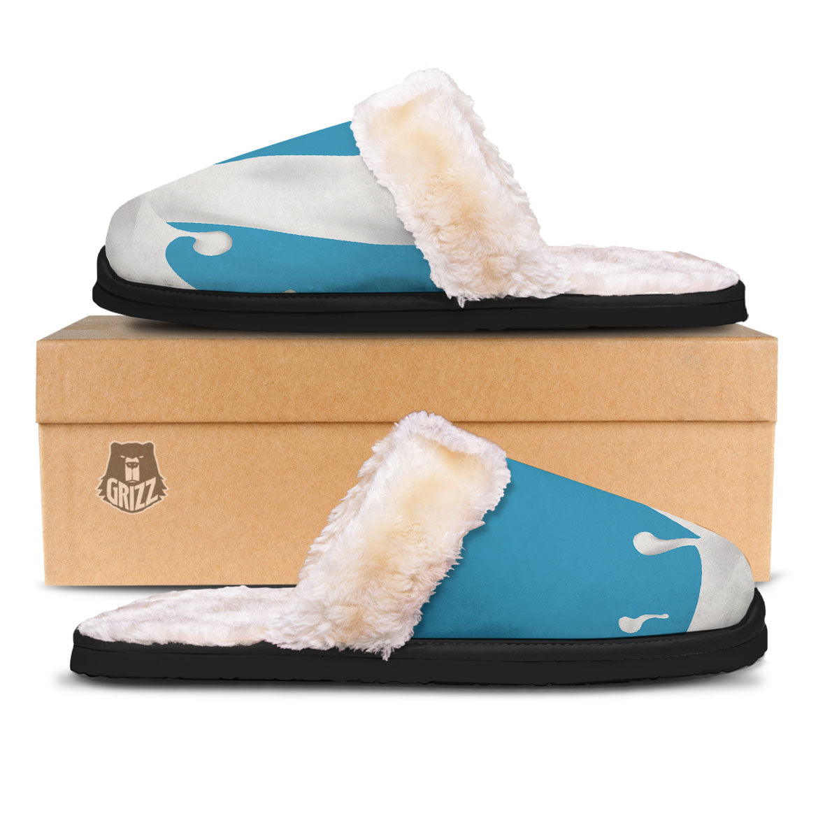 Splash Milk Print Slippers-grizzshop