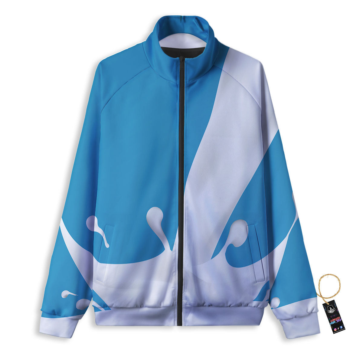 Splash Milk Print Track Jacket-grizzshop