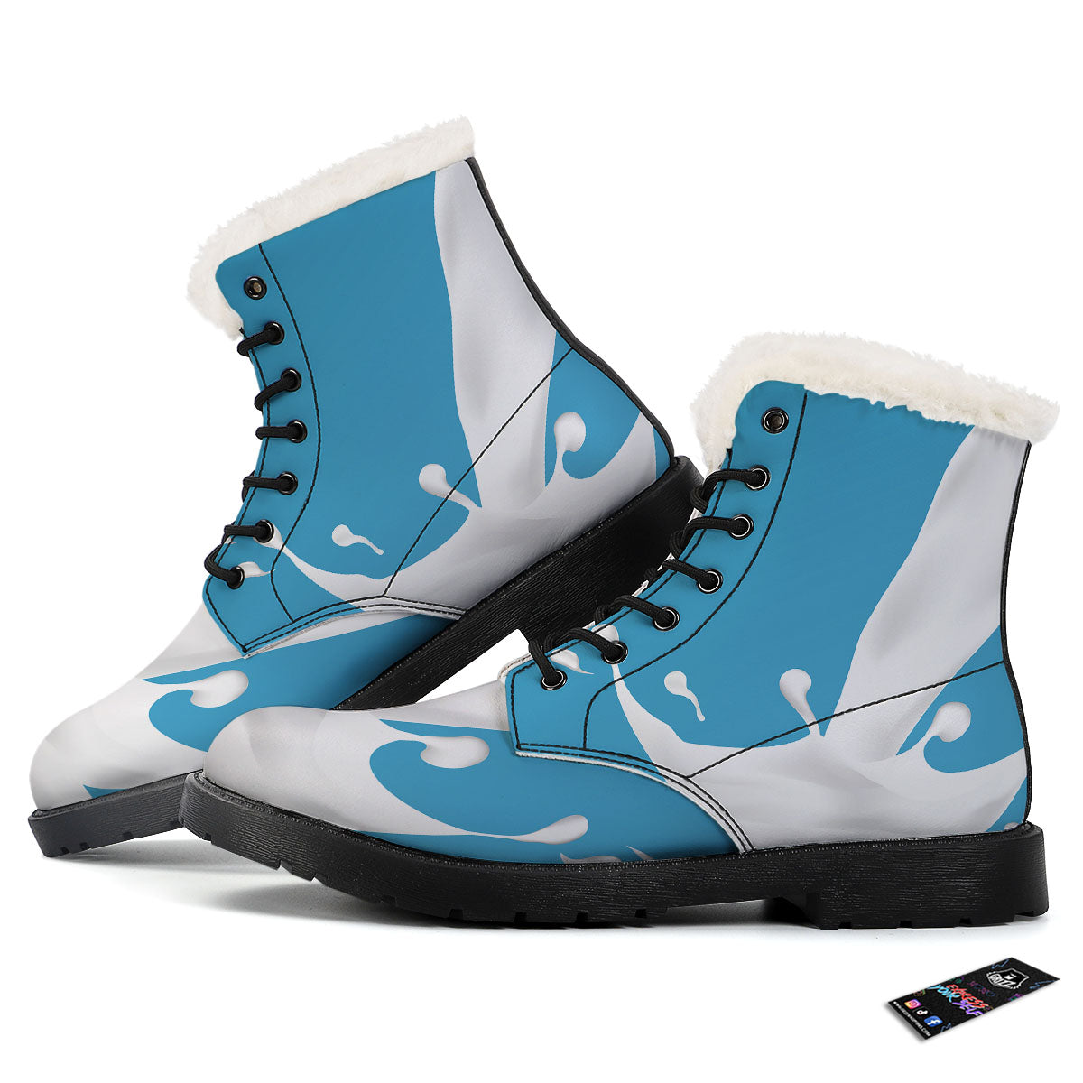 Splash Milk Print Winter Boots-grizzshop