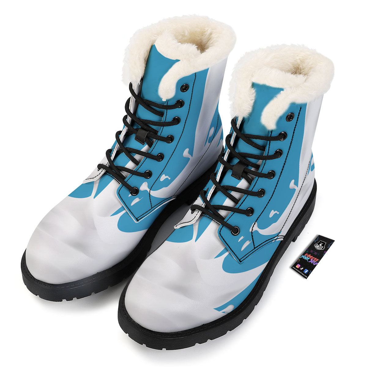 Splash Milk Print Winter Boots-grizzshop