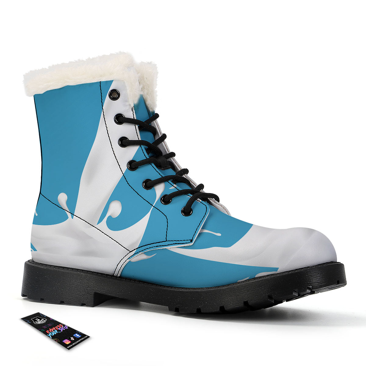Splash Milk Print Winter Boots-grizzshop