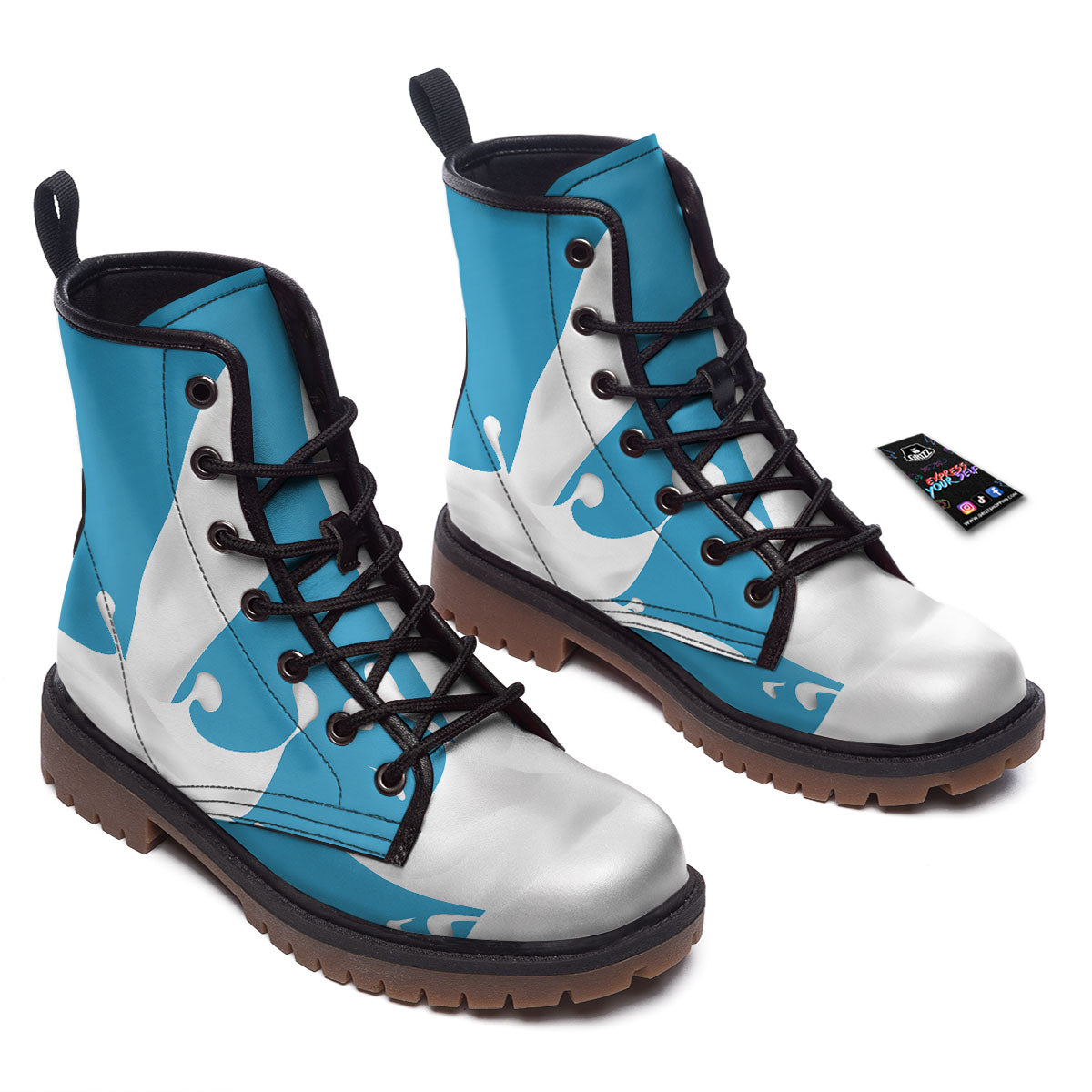 Splash Milk Print Work Boots-grizzshop