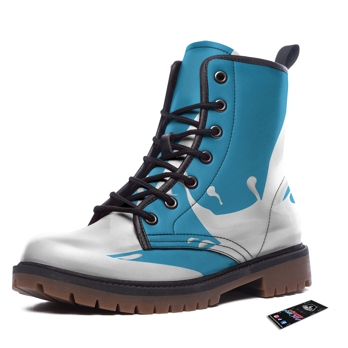 Splash Milk Print Work Boots-grizzshop