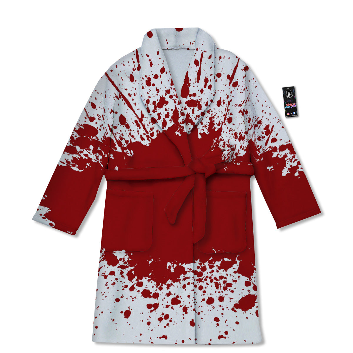 Splashed Blood Print Bathrobe-grizzshop
