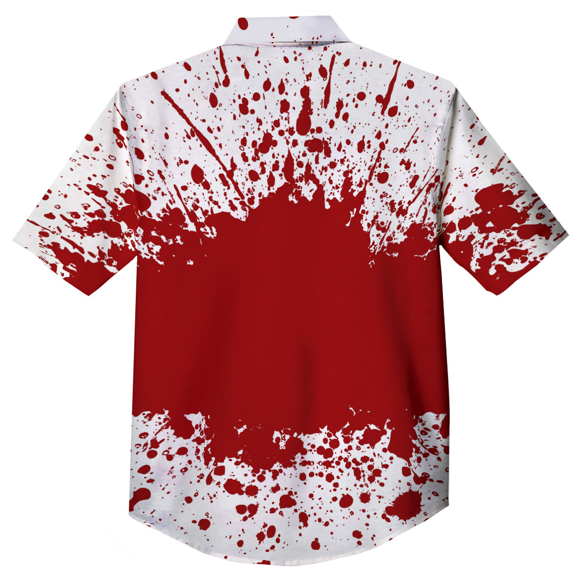 Splashed Blood Print Button Up Shirt-grizzshop