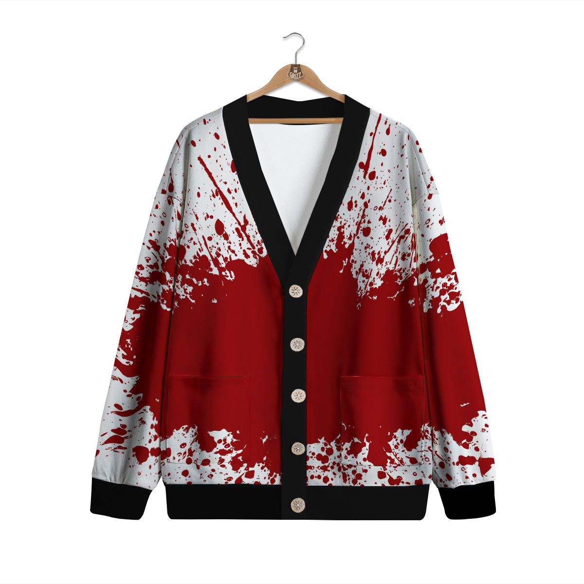 Splashed Blood Print Cardigan-grizzshop