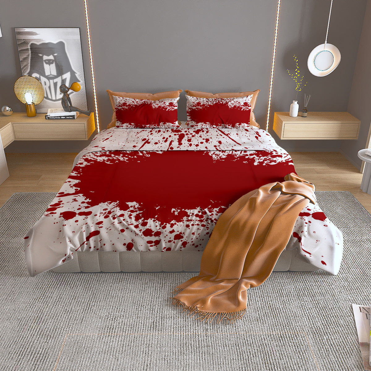 Skeleton Party Fun Print Pattern Duvet Cover Bedding Set