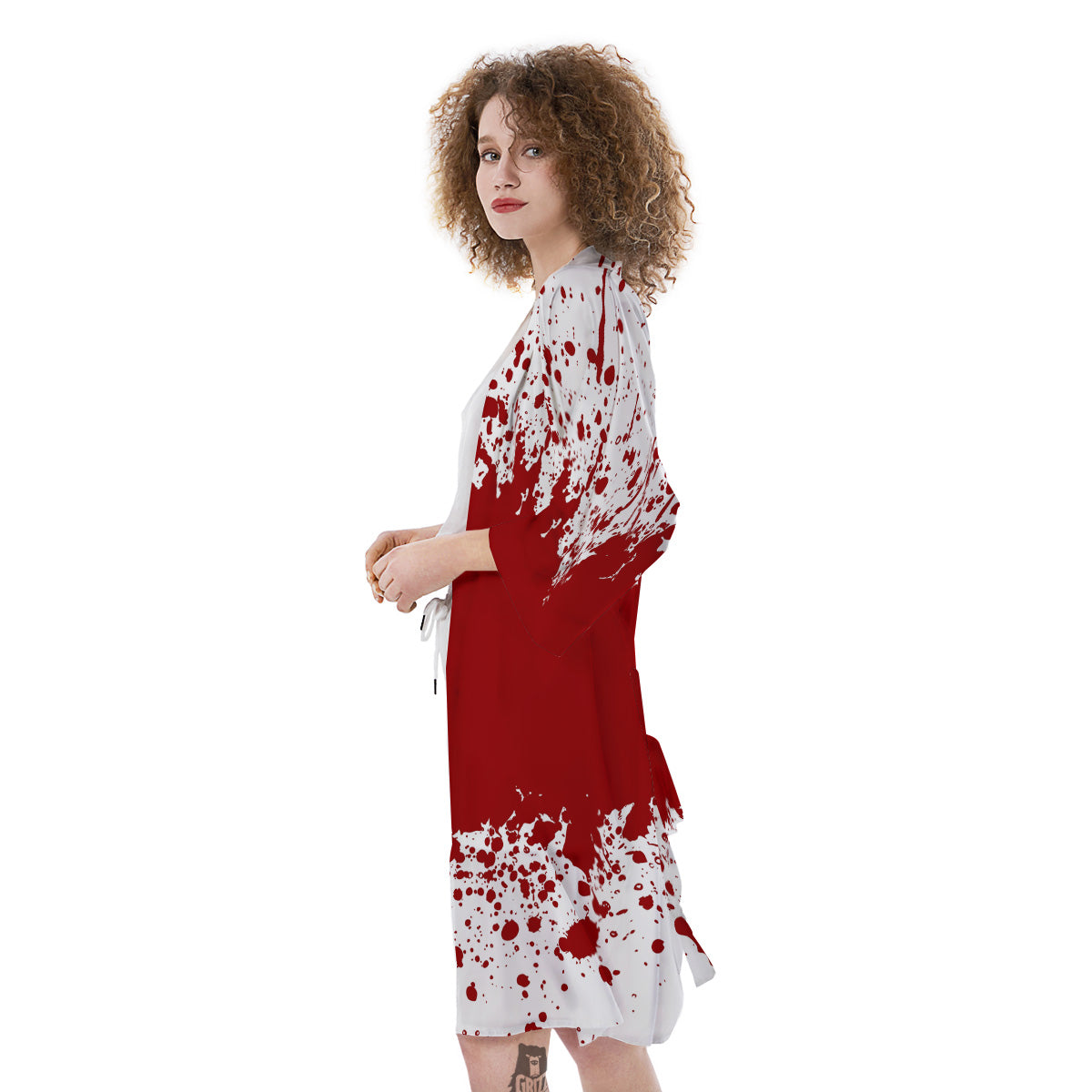 Splashed Blood Print Kimono-grizzshop