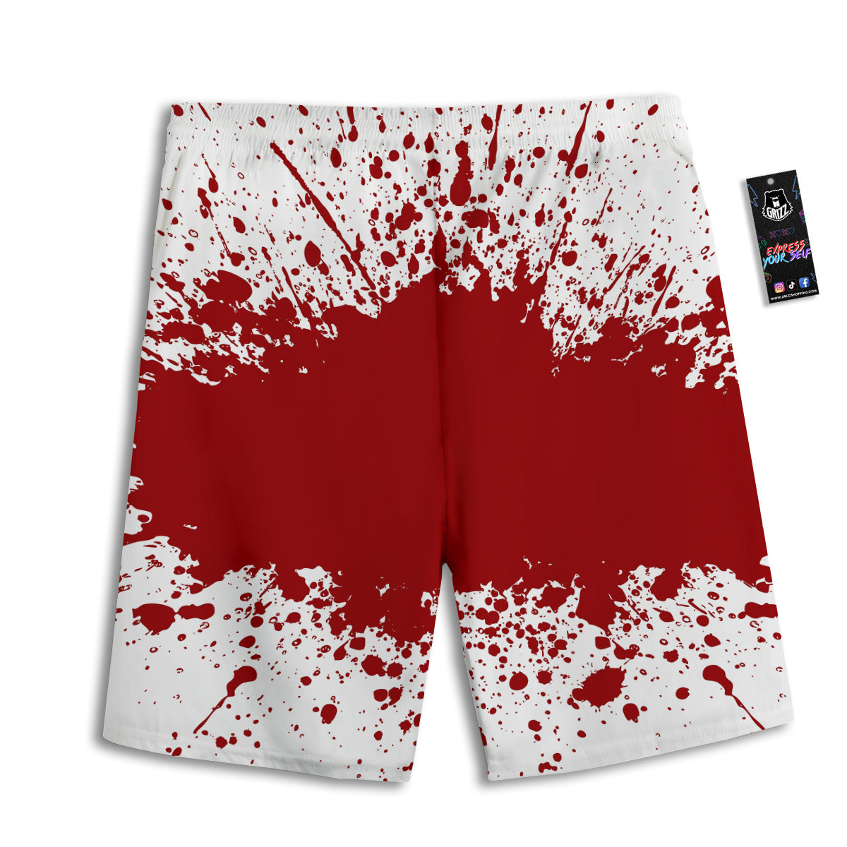Splashed Blood Print Men's Athletic Shorts