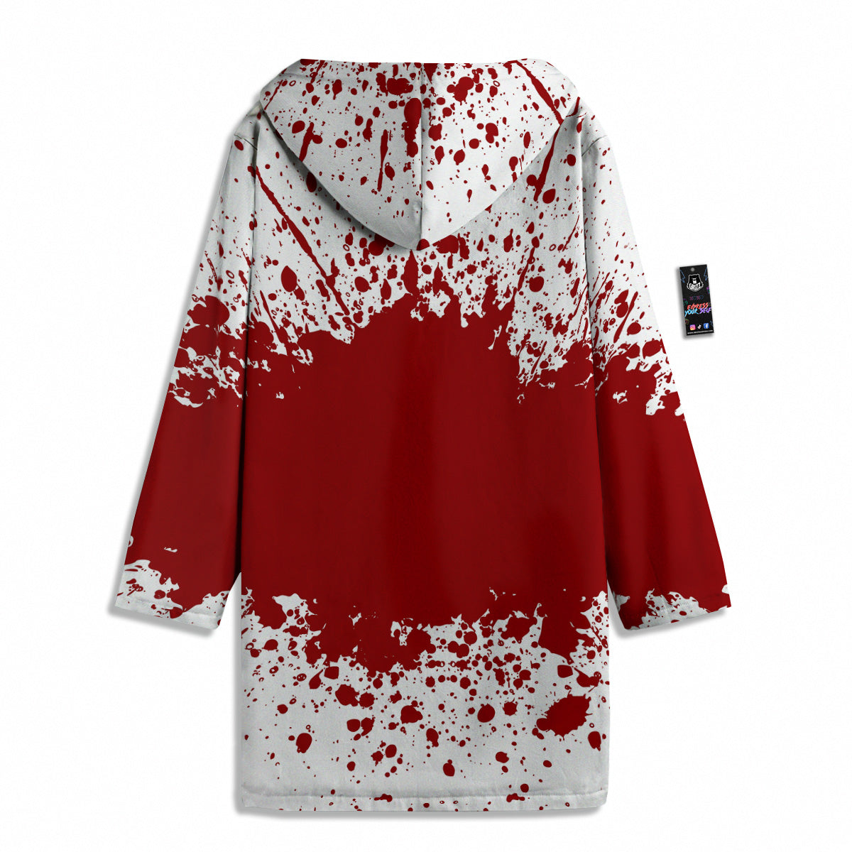 Splashed Blood Print Men's Windbreaker Jacket-grizzshop