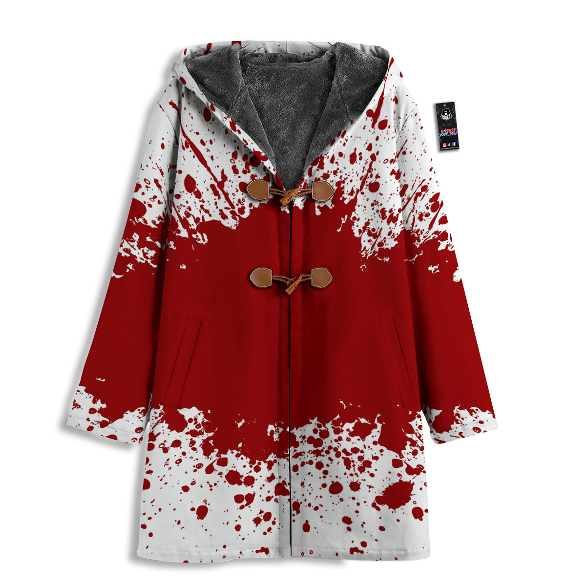 Splashed Blood Print Men's Windbreaker Jacket-grizzshop