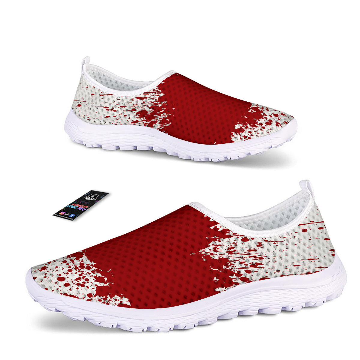 Splashed Blood Print Nurse Shoes-grizzshop