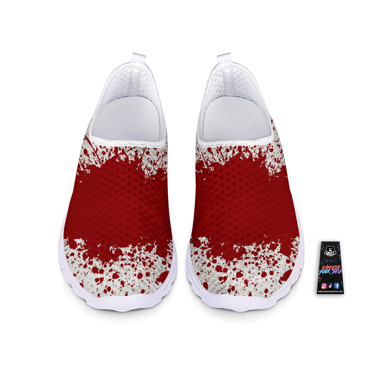 Splashed Blood Print Nurse Shoes-grizzshop