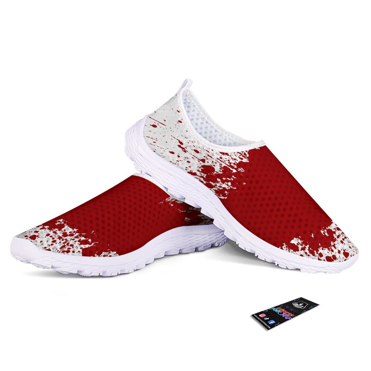 Splashed Blood Print Nurse Shoes-grizzshop