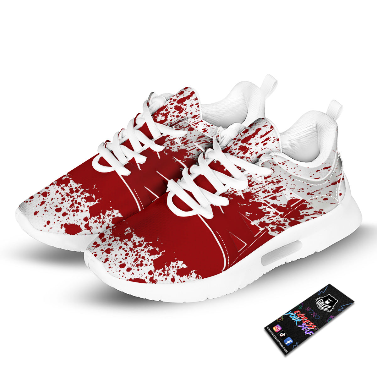 Splashed Blood Print Tennis Shoes-grizzshop