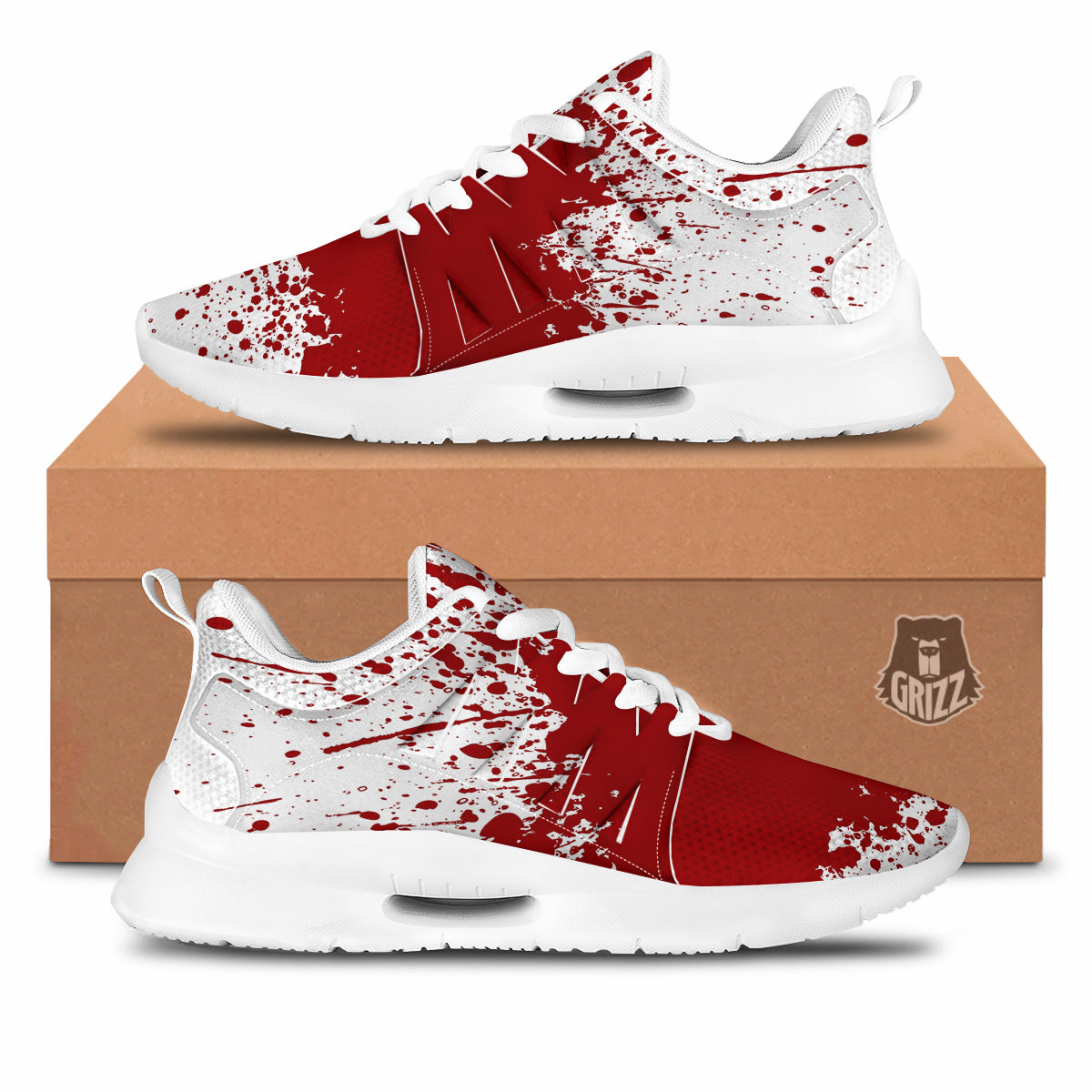 Splashed Blood Print Tennis Shoes-grizzshop