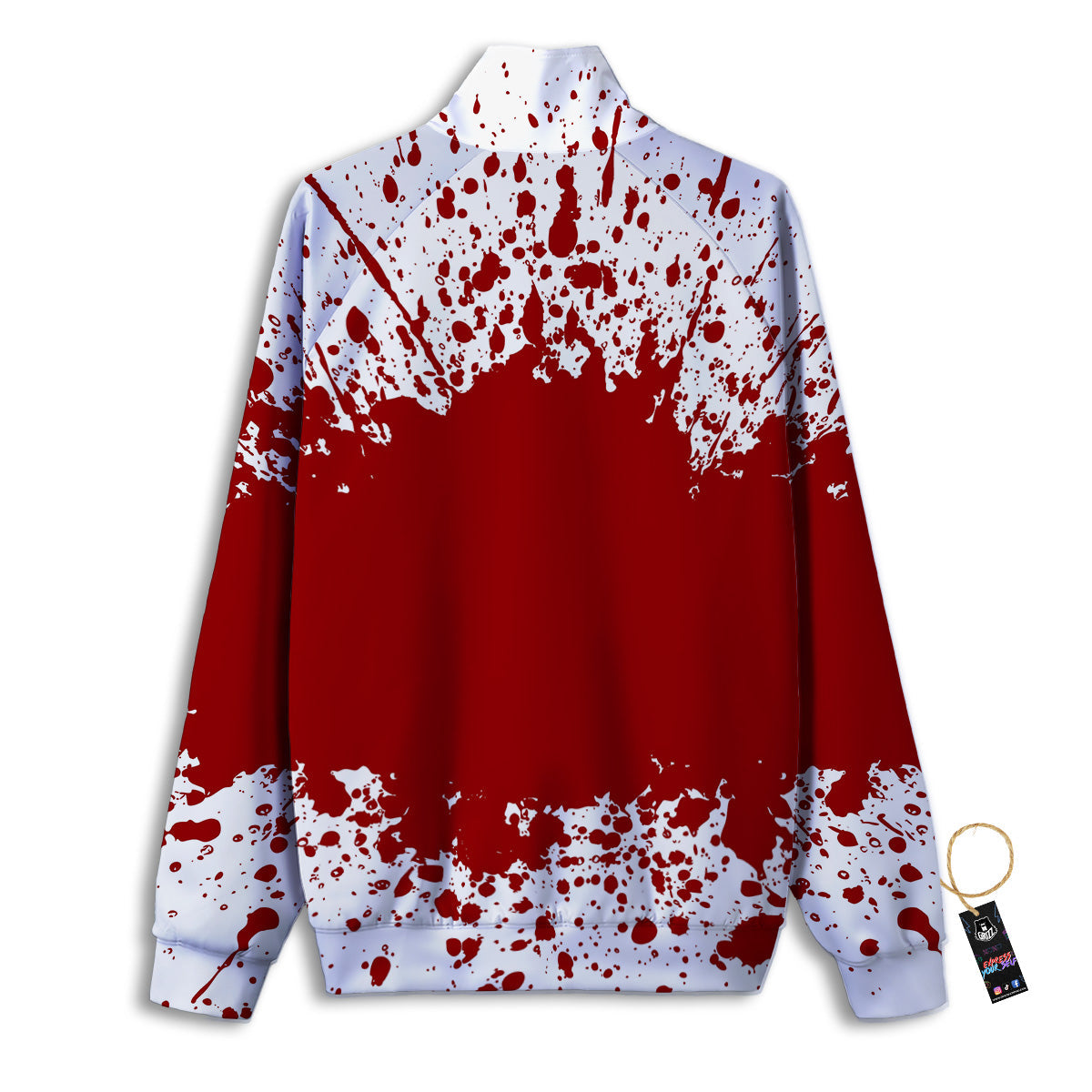 Splashed Blood Print Track Jacket-grizzshop