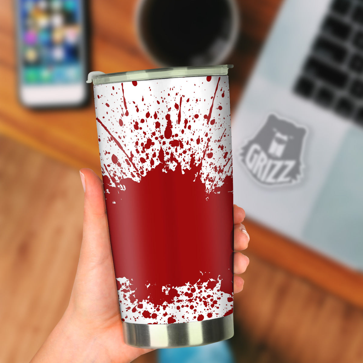 Splashed Blood Print Tumbler-grizzshop