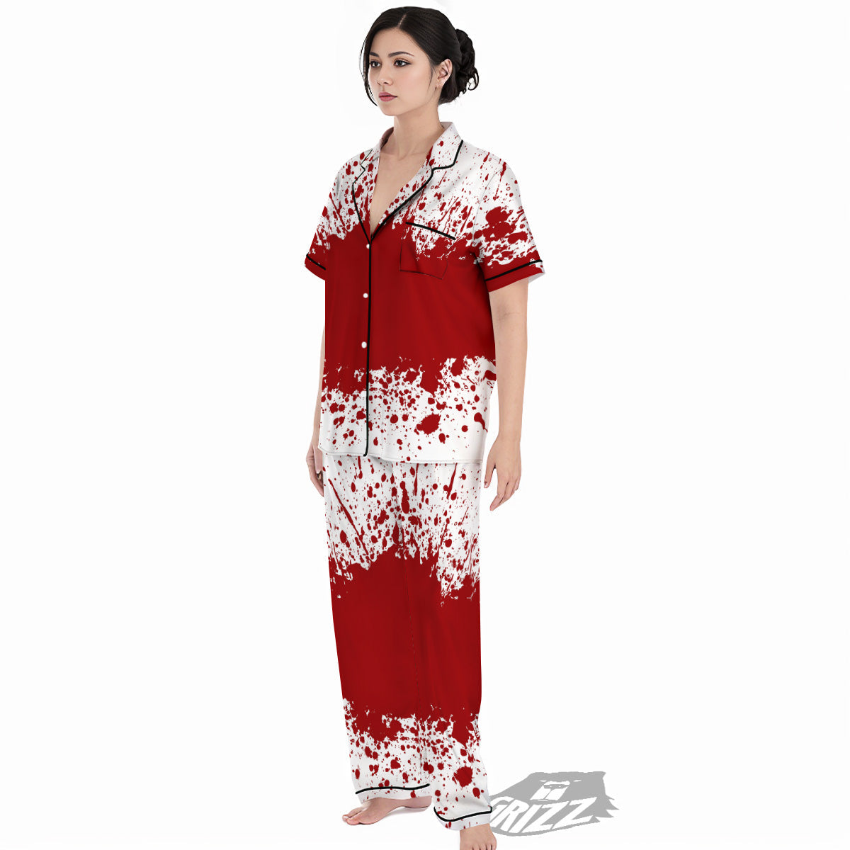 Splashed Blood Print Women's Pajamas Set-grizzshop