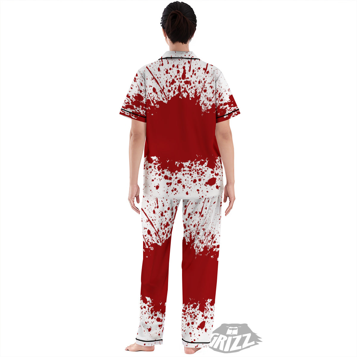 Splashed Blood Print Women's Pajamas Set-grizzshop