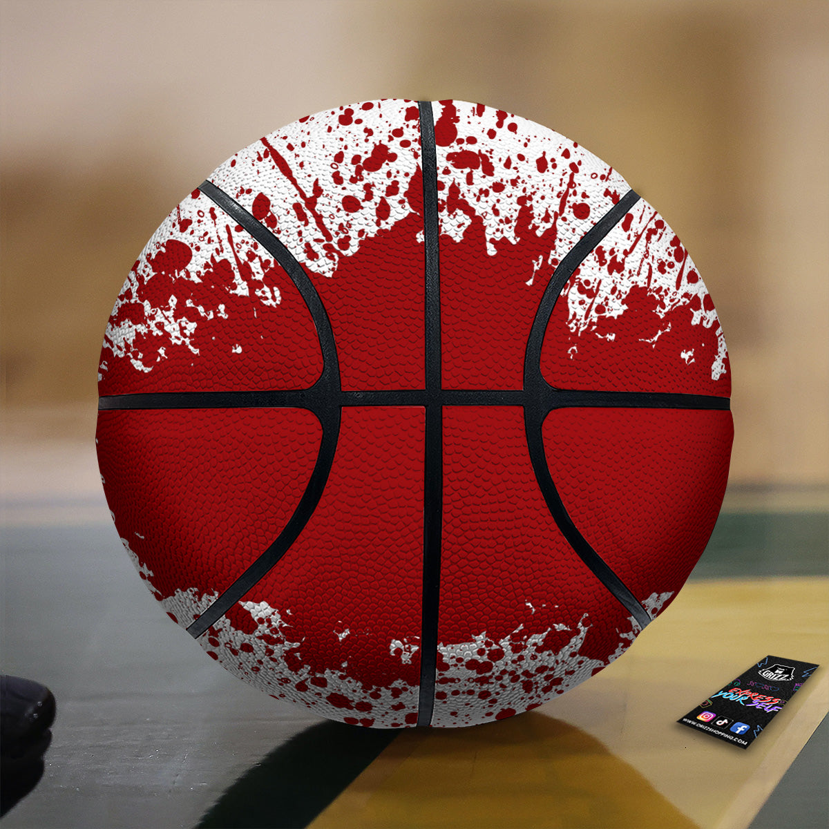 Splashed Blood Print Basketball