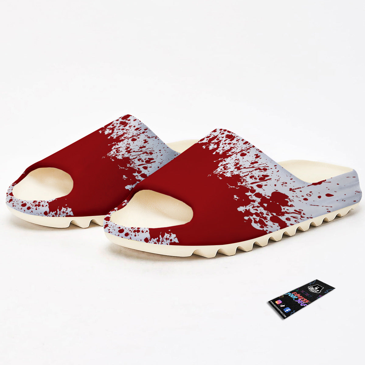 Splashed Blood Print Sandals-grizzshop