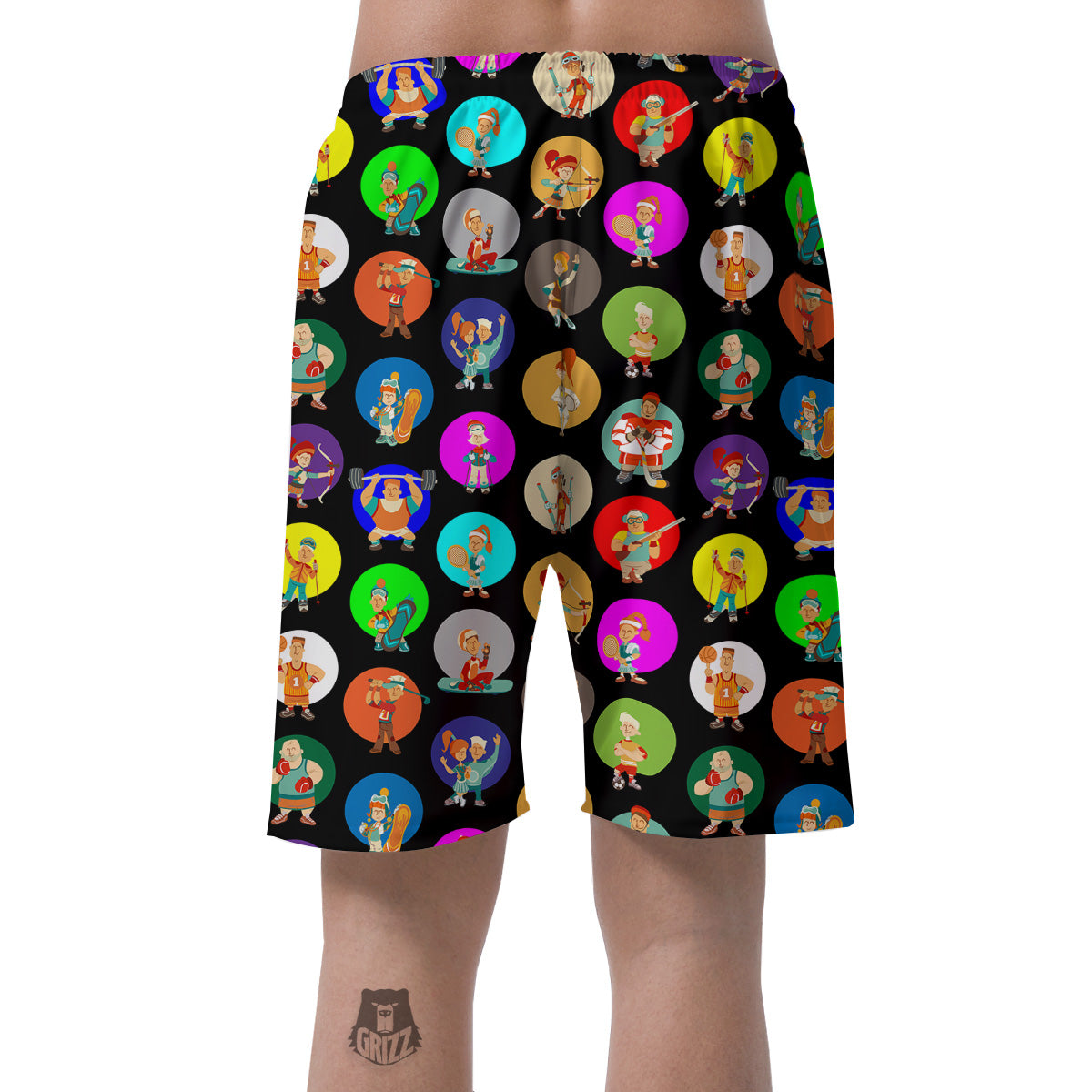 Sport Colorful Print Pattern Men's Shorts-grizzshop