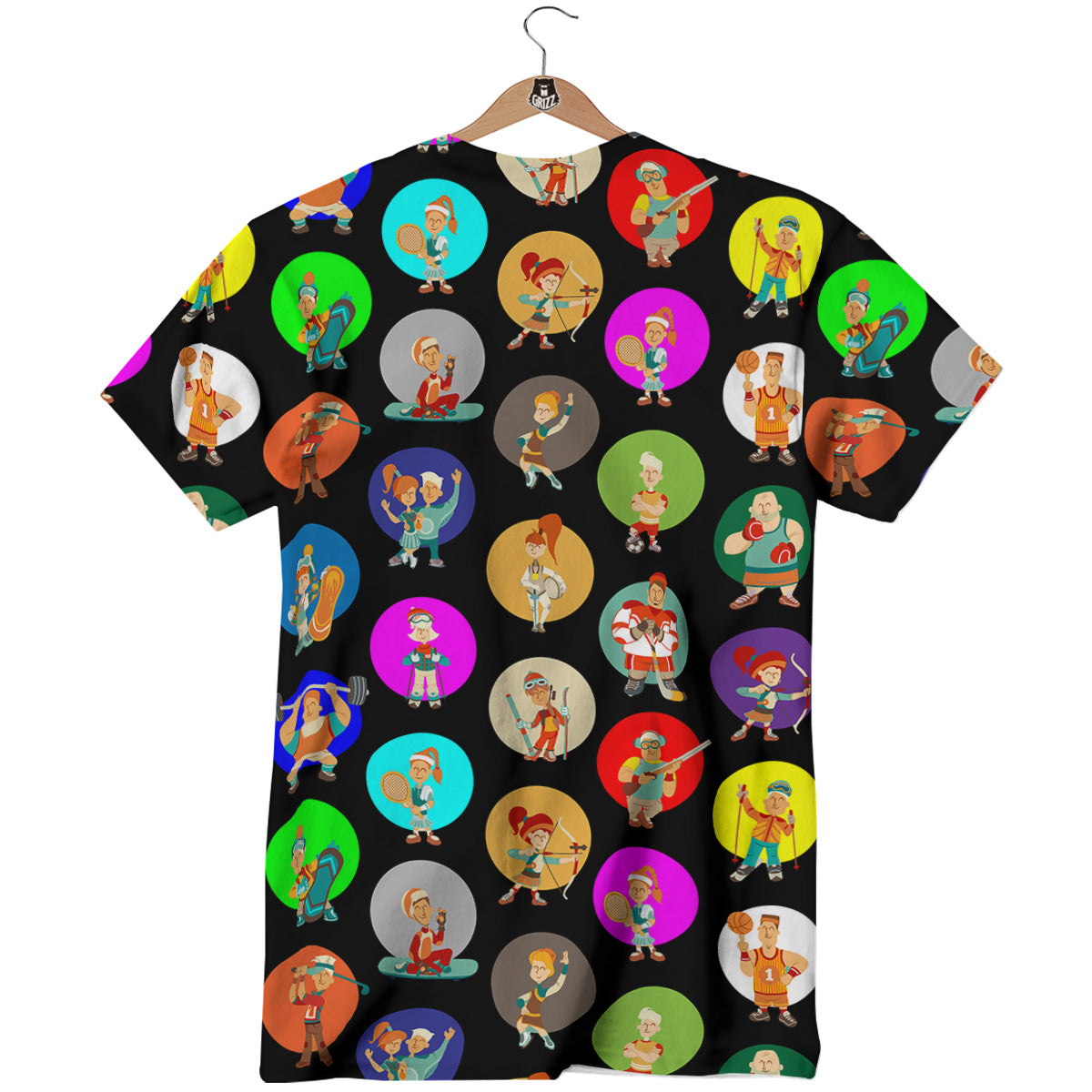 Sport Colorful Print Pattern T-Shirt-grizzshop