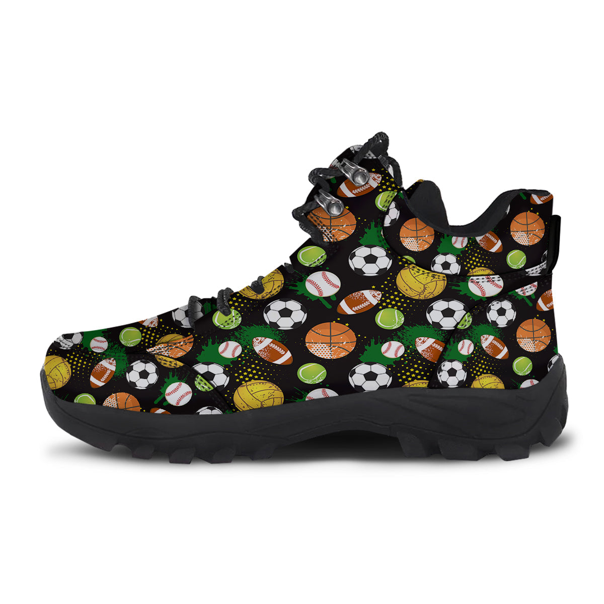 Sport Equipment Print Pattern Hiking Shoes-grizzshop