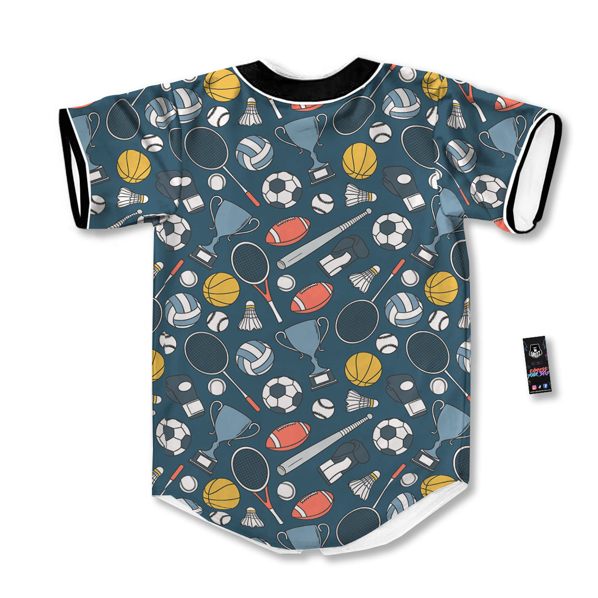 Sport Lacrosse Print Pattern Baseball Jersey-grizzshop