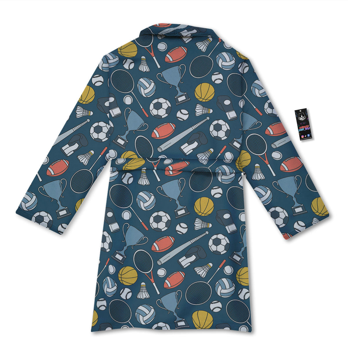 Sport Lacrosse Print Pattern Bathrobe-grizzshop
