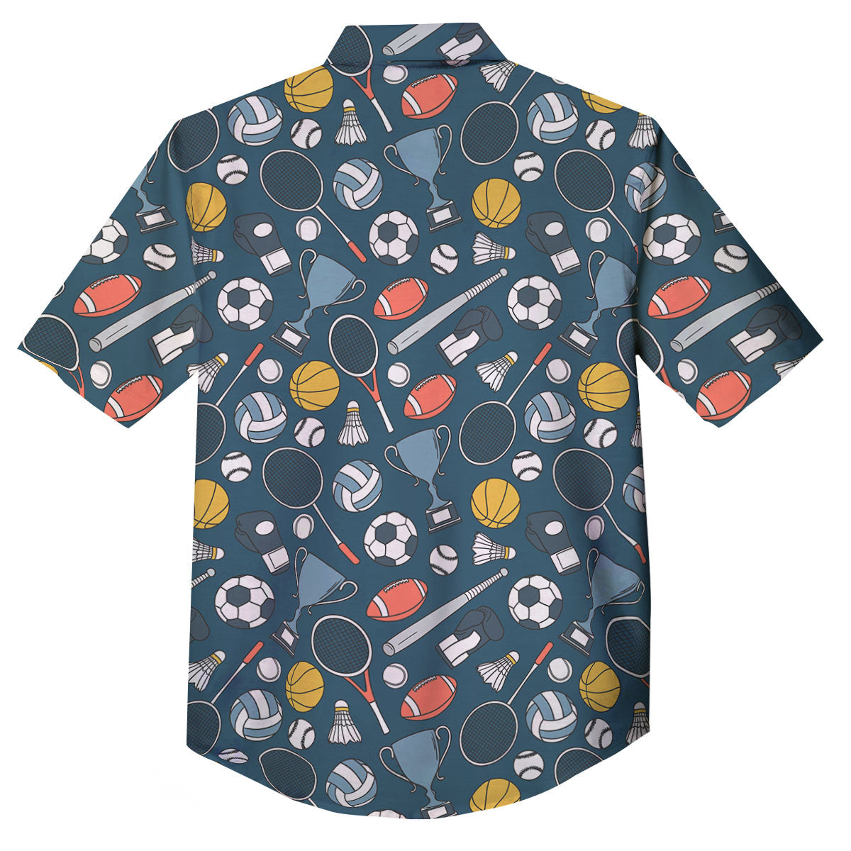Sport Lacrosse Print Pattern Button Up Shirt-grizzshop