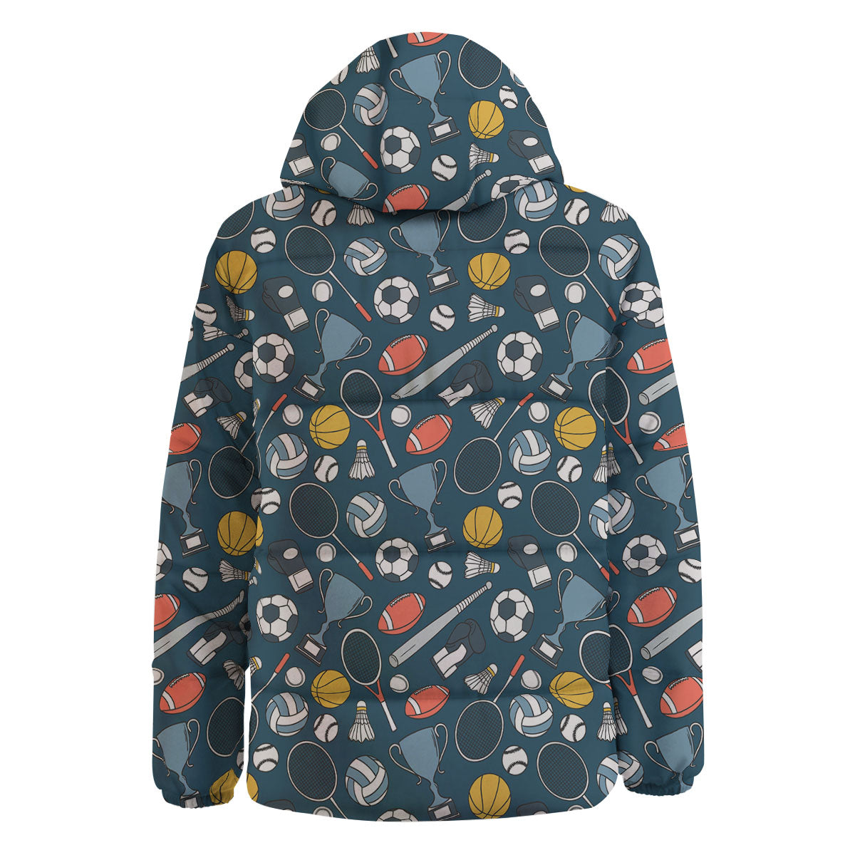Sport Lacrosse Print Pattern Down Jacket-grizzshop