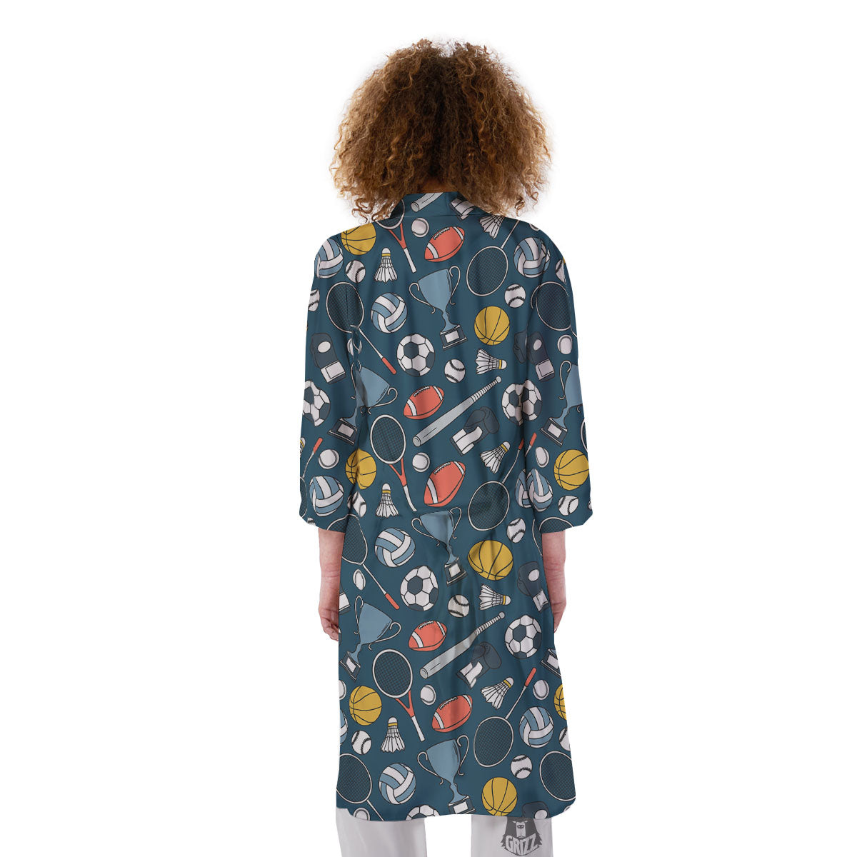 Sport Lacrosse Print Pattern Kimono-grizzshop