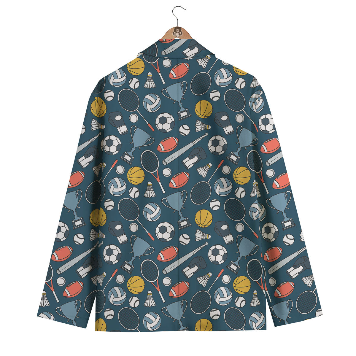Sport Lacrosse Print Pattern Men's Blazer-grizzshop