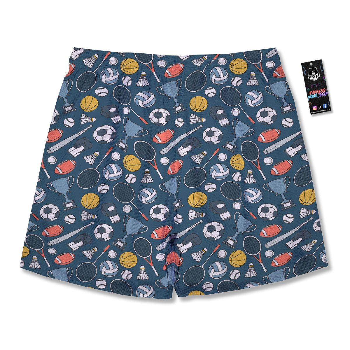 Sport Lacrosse Print Pattern Men's Running Shorts-grizzshop