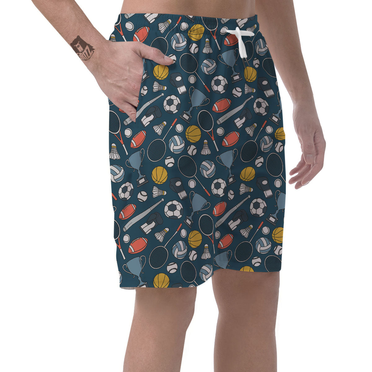 Sport Lacrosse Print Pattern Men's Shorts-grizzshop