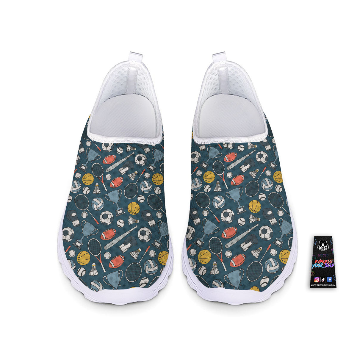 Sport Lacrosse Print Pattern Nurse Shoes-grizzshop